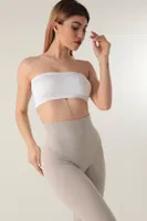 DoReMi Seamless Straplez Askısız Pedli Büstiyer 002-000199 Beyaz görsel 5