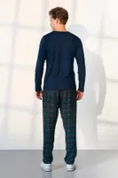 Ekose Desenli Erkek Pijama Takımı Doreanse 25K4533 detay görünüm