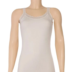 Yıldız Çamaşır Ekru 3'lü Paket Likralı Askıları Dantelli Kadın Atlet Yıldız 2282