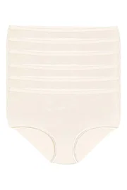 Yıldız Çamaşır Ekru 6'lı Paket Likralı İz Yapmaz Bato Kadın Külot Yıldız 3748