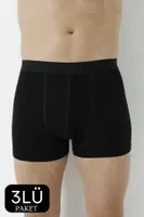 Erkek Bambu Boxer Siyah 3lü Paket Arma Yıldız 1172 - 3 ADET Siyah