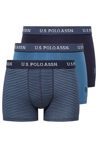 U.S. Polo Assn. Erkek 3Lü Pamuklu Boxer 80515