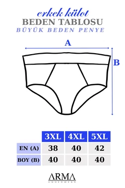 Arma Yıldız Erkek Beyaz Battal Pamuklu Külot Arma Yıldız 9145 - Alternatif Görünüm