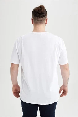 Arma Yıldız Erkek Beyaz Büyük Beden Bisiklet Yaka Tişört Arma Yıldız 9143 - 2 ADET - Alternatif Görünüm