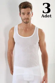 Arma Yıldız Erkek Beyaz File Atlet 3'lü Paket Arma Yıldız 1121 - 3 ADET