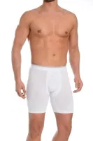 Erkek Beyaz Likralı Uzun Boxer 3'lü Paket Arma Yıldız 1173 - 3 ADET Beyaz farklı açı