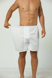 Arma Yıldız Erkek Beyaz Pamuklu Battal Paçali Boxer Arma Yıldız 9146