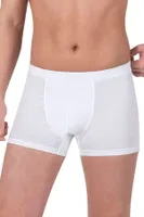 Erkek Beyaz Pamuklu Likralı Süprem Esnek Rahat Boxer Şort Özkan 12024 Beyaz