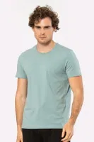 Yeşil Kısa Kollu Bisiklet Yaka Likralı Erkek T-shirt 1331 Yeşil1 farklı açı