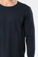 Lacivert Uzun Kollu Modal Bisiklet Yaka Pijama Takımı Cacharel 2244 Lacivert farklı açı