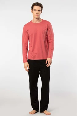 Cacharel Nakış Logolu Uzun Kollu Bisiklet Yaka Modal Erkek Pijama Takımı Cacharel 2244