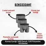 Erkek Boxer Antrasit 3'Lü Set Darkzone DZN3333ANT detay görünüm
