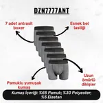 Erkek Boxer Antrasit 7'Li Set Darkzone DZN7777ANT detay görünüm