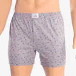 Erkek Boxer Desenli Süprem %100 Pamuk ÖTS 2651 Gri görsel 4