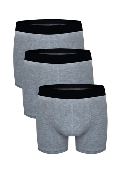 Erkek Boxer Gri 3'Lü Set Darkzone DZN3333GR