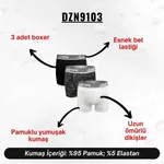 Erkek Boxer Pamuklu 3'Lü Set Darkzone DZN9103 farklı açı
