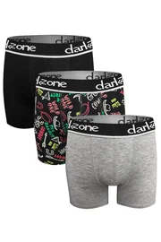 Darkzone Erkek Boxer Pamuklu 3'Lü Set Darkzone DZN9104