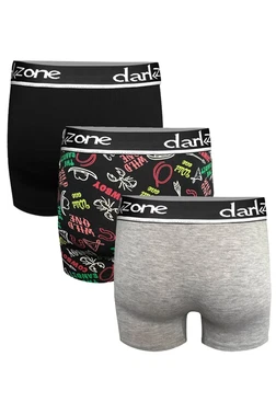 Darkzone Erkek Boxer Pamuklu 3'Lü Set Darkzone DZN9104 - Alternatif Görünüm