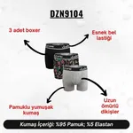 Erkek Boxer Pamuklu 3'Lü Set Darkzone DZN9104 farklı açı