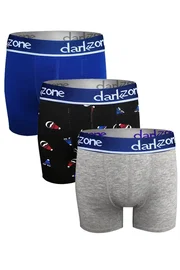 Darkzone Erkek Boxer Pamuklu 3'Lü Set Darkzone DZN9106