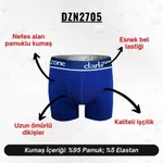Erkek Boxer Saks Mavi Pamuklu Darkzone DZN2705 görsel 4