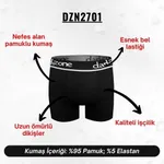 Erkek Boxer Siyah Pamuklu Darkzone DZN2701 görsel 4