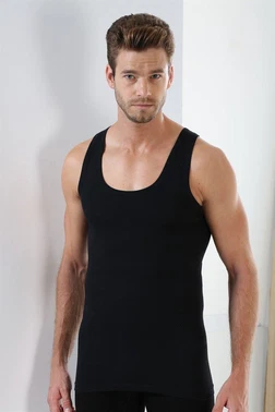 Arma Yıldız Erkek Büyük Beden Atlet Siyah %100 Pamuk Arma Yıldız 9142