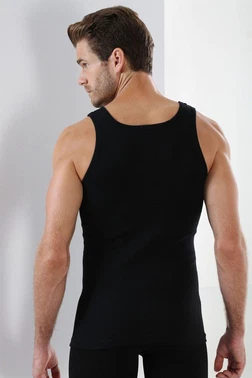 Arma Yıldız Erkek Büyük Beden Atlet Siyah %100 Pamuk Arma Yıldız 9142 - Alternatif Görünüm