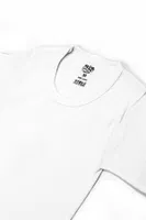 Erkek Çocuk Bisiklet Yaka T-shirt %100 Pamuk ÖTS 7009 - 6 ADET Beyaz