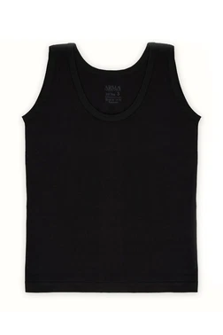 Erkek Çocuk Siyah Penye Atlet Arma Yıldız 5502