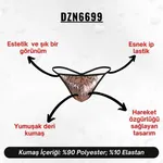 Erkek Desenli Deri String  Darkzone DZN6699 görsel 4