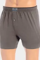 Erkek Düğmeli Havlu Bel Boxer Füme Arma Yıldız 1140 Füme