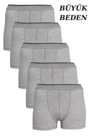 Arma Yıldız Erkek Gri Battal Büyük Beden Boxer 5'li Paket Arma Yıldız 1177 - 5 ADET