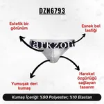 Erkek Gri Deri Jockstrap  Darkzone DZN6793 görsel 6