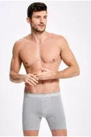 Erkek Gri Likralı Uzun Boxer Arma Yıldız 1173 Gri