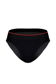Darkzone Kırmızı Çizgili Lastikli Siyah Erkek Slip Darkzone 1002