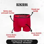Erkek Kırmızı Modal Boxer Darkzone DZN2096 detay görünüm