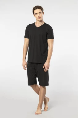 Cacharel Şortlu Kısa Kollu Modal Cepli Erkek Pijama Takım Cacharel 2193 - Alternatif Görünüm