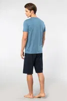 Bermuda Erkek Kısa Kollu Modal Pijama Takımı Cacharel 2193 İndigo görsel 4