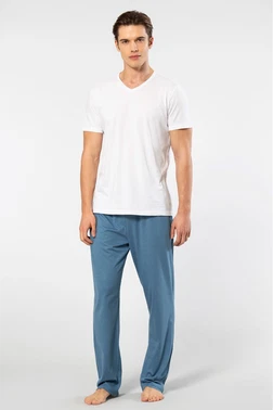 Cacharel Kısa Kollu Beyaz Modal Erkek Pijama Takımı Cacharel 2192 - Alternatif Görünüm