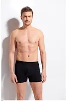 Erkek Likralı Boxer Kolcu 1340 Siyah detay görünüm