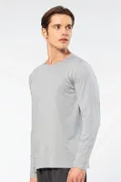Bisiklet Yaka Modal Pamuklu Erkek T-shirt Cacharel 2242 Bej Gri farklı açı