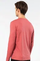 Uzun Kollu Modal Pamuk Bisiklet Yaka Erkek T-shirt Cacharel 2242 Mercan görsel 4