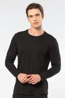 Bisiklet Yaka Modal Pamuk Erkek T-shirt Cacharel 2242 Siyah