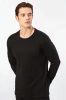 Bisiklet Yaka Modal Pamuk Erkek T-shirt Cacharel 2242 Siyah farklı açı