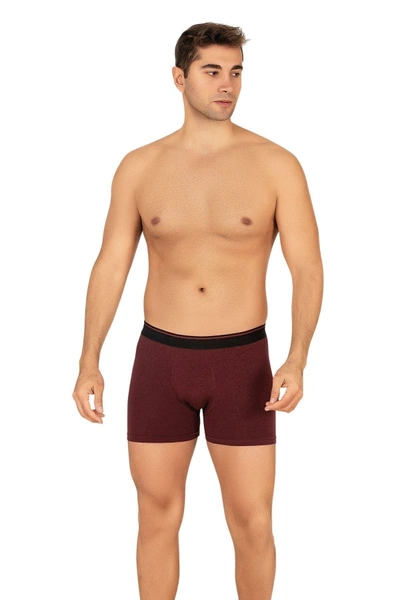 Erkek Modal Pamuklu Bordo Boxer Şort Özkan 11256