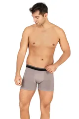 Erkek Modal Pamuklu Boxer Gri Şort Özkan 11256