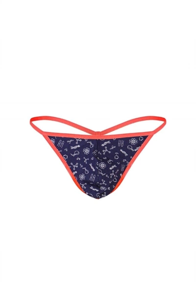 Erkek Neon Lastikli Desenli String Darkzone DZN6682-01