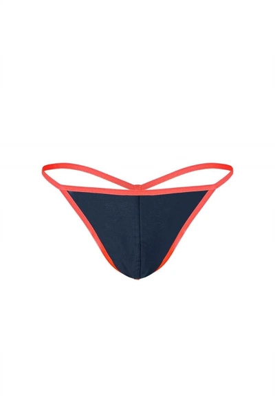 Erkek Neon Lastikli Lacivert String Darkzone DZN6677-01