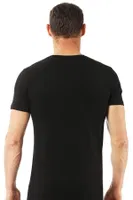 Erkek Pamuklu Kapalı Sıfır Yaka Yarım Kol Fanila T-Shirt Özkan 0265 Siyah detay görünüm
